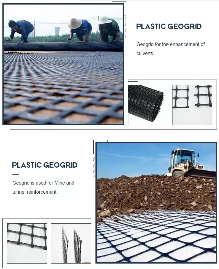Polipropilen HDPE PP Çift Eksenli Tek Eksenli Geogrid Hızlı İnşaat 2