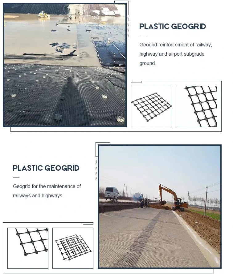 Polipropilen HDPE PP Çift Eksenli Tek Eksenli Geogrid Hızlı İnşaat 3