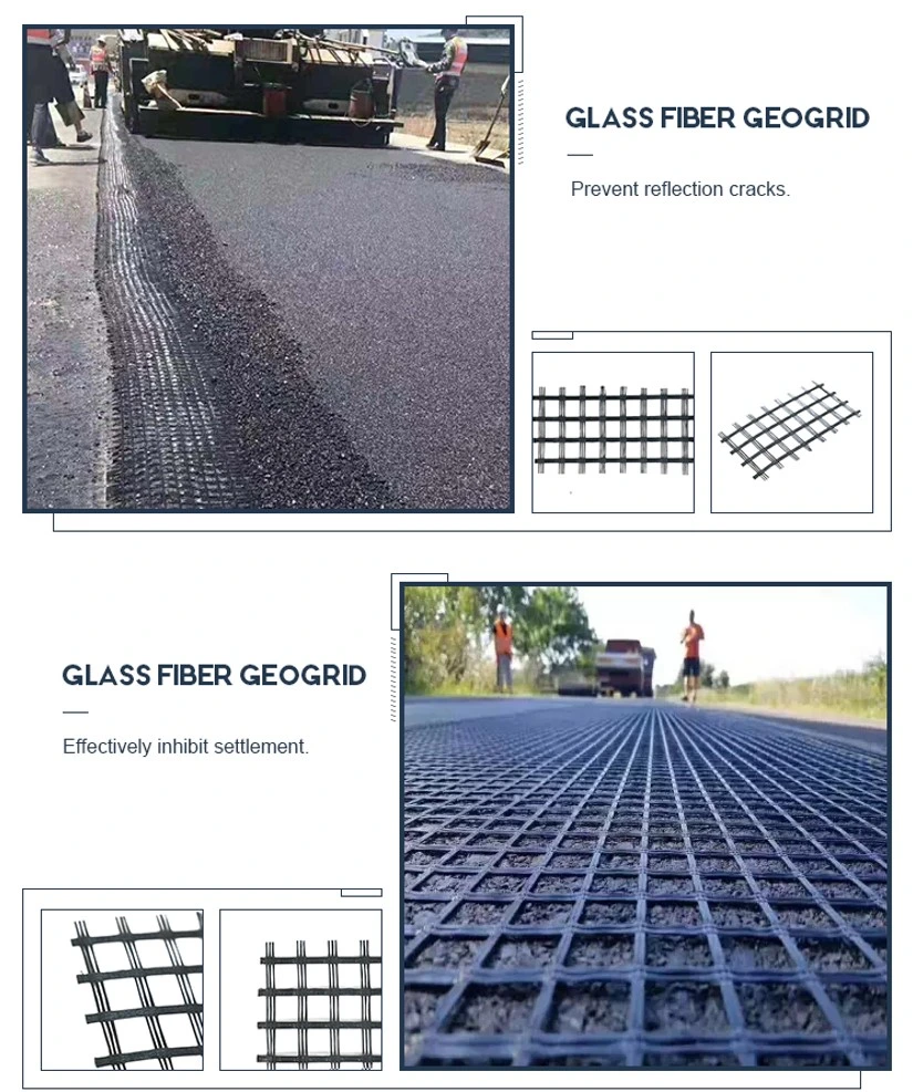 CE ISO9001 Fiberglass Geogrid For Driveway Road Reinforcement İnşaatı 3