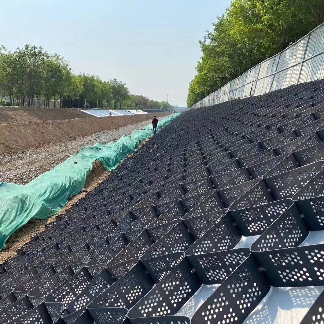 50mm Yüksek Güçlü HDPE Geocell, Giriş Yolları'nın Eğilişleri Korunması İçin 3