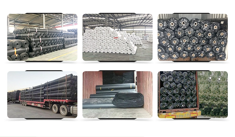 Warp Tricked Polyester Dikiş PET Biaksial Geogrid Yol Bazı Güçlendirme için 5