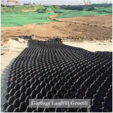 HDPE siyah delikli dokulu yamaç sabit geocelleri inşaat mühendisliği için geocell 4