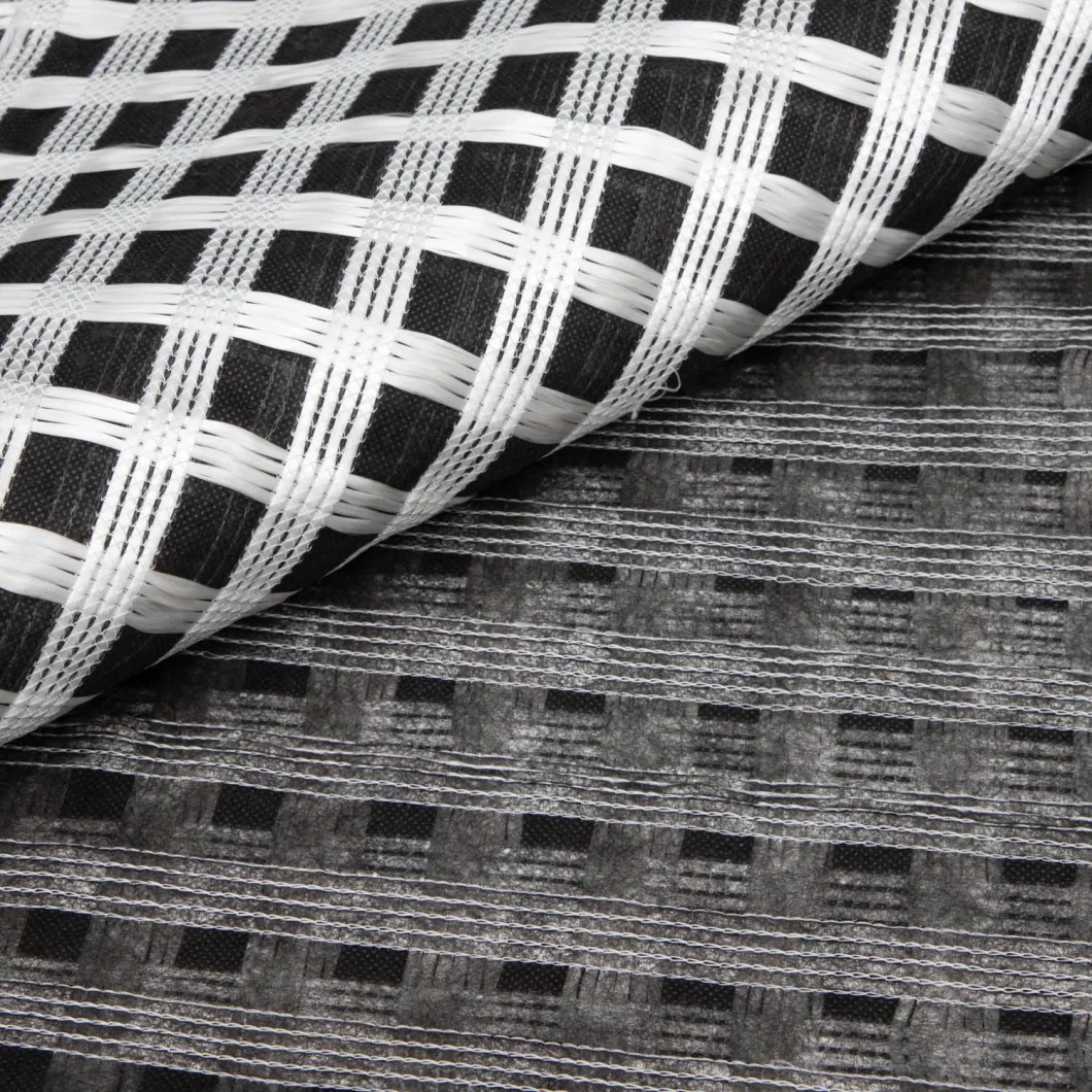 Toprak Güçlendirme/Yol İnşaatı Malzemesi için Dokunulmamış Jeotekstille Kompozit Biaxial Fiberglass Geogrid 1