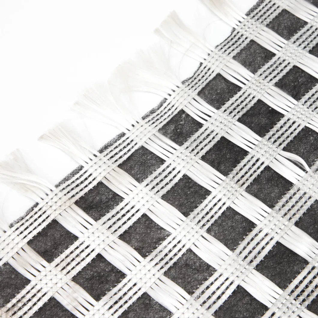 Toprak Güçlendirme/Yol İnşaatı Malzemesi için Dokunulmamış Jeotekstille Kompozit Biaxial Fiberglass Geogrid 3