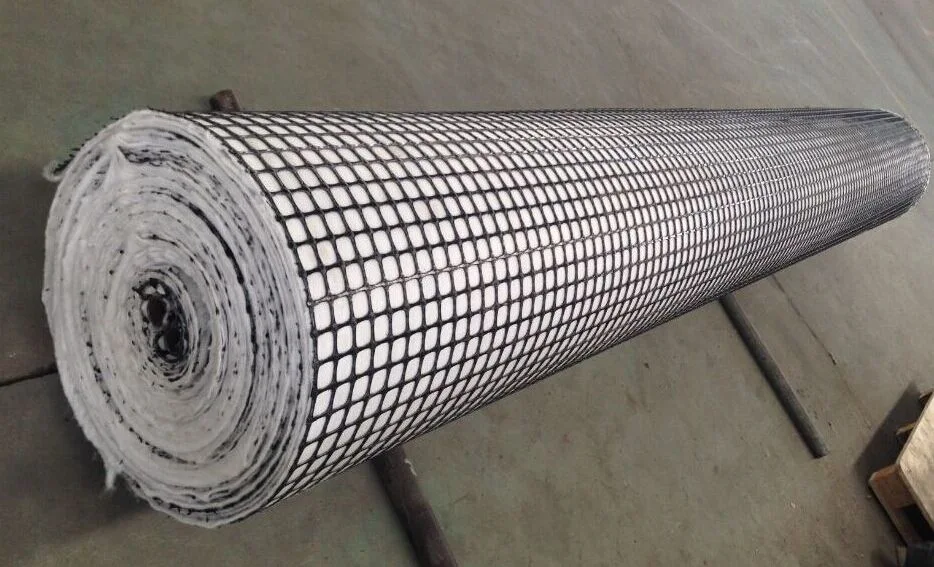 Toprak Güçlendirme/Yol İnşaatı Malzemesi için Dokunulmamış Jeotekstille Kompozit Biaxial Fiberglass Geogrid 7