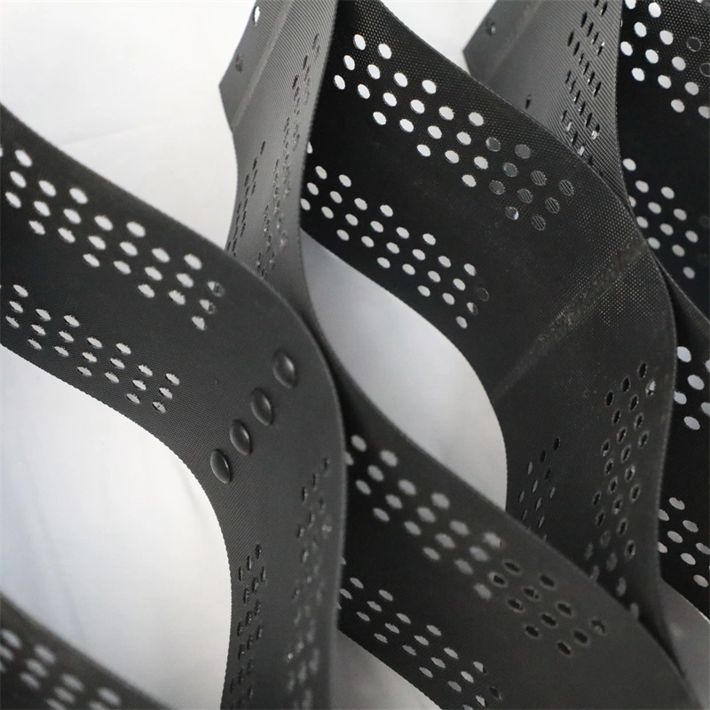 HDPE çakıl ızgara malzeme sistemi yol için dokulu geocell yol güçlendirme için çim ağ döşeme 2