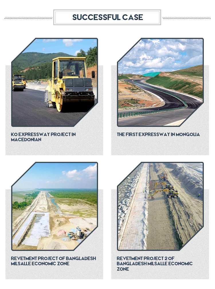 HDPE çakıl ızgara malzeme sistemi yol için dokulu geocell yol güçlendirme için çim ağ döşeme 19
