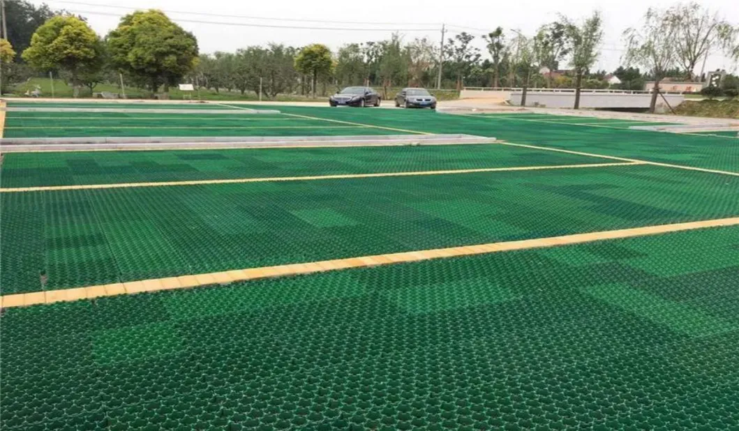 HDPE Plastik Çim Stabilizatör Ağı Park Alanı Dış Çatı Bahçe Permeable Pavers Bağlantılı 13