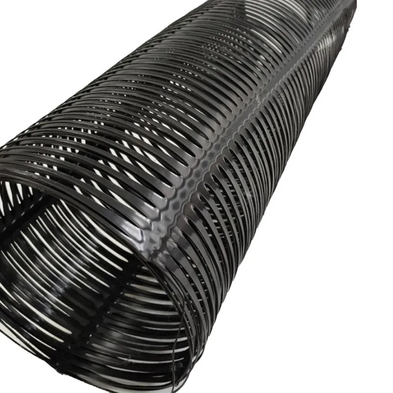 Plastik Polipropilen PE Tek yönlü Tek eksenli Çekici Plastik Geogrid Yol Yolu Güçlendirme için 0