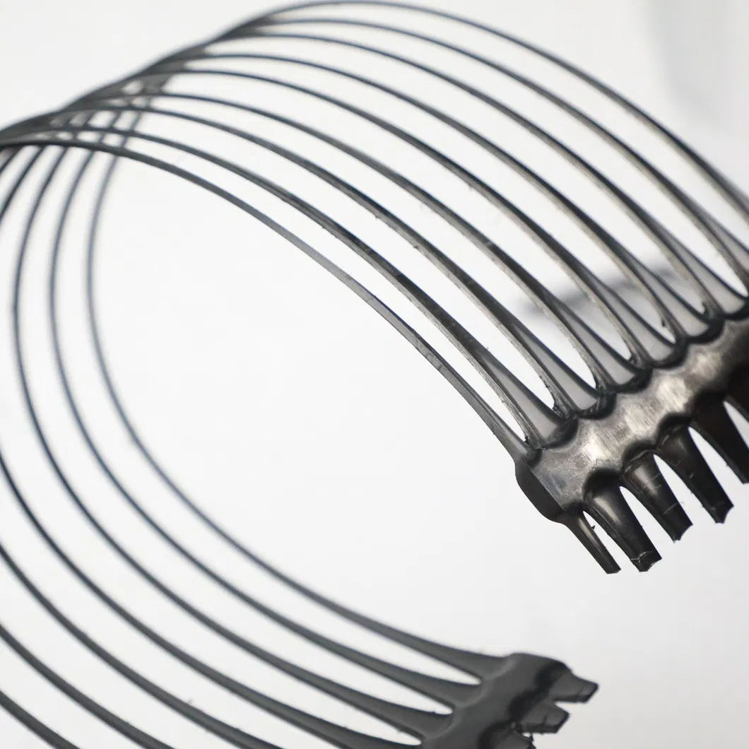 Plastik Polipropilen PE Tek yönlü Tek eksenli Çekici Plastik Geogrid Yol Yolu Güçlendirme için 3