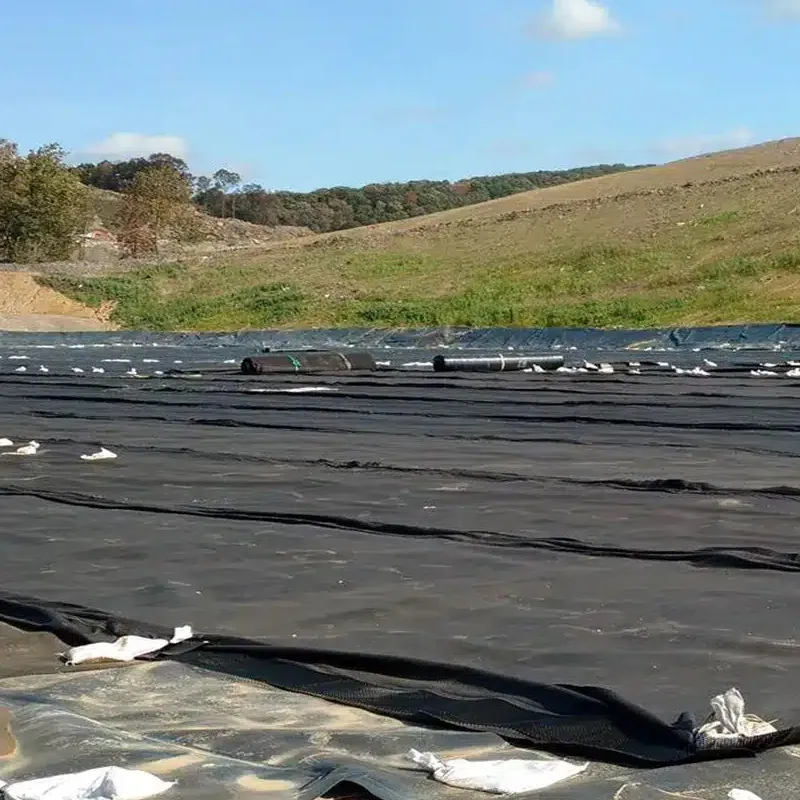 Fabrika Fiyatı %100 Bakir Yüksek Yoğunluklu Polietilen Anti-Sızdırmaz Su Geçirmez Pürüzsüz Dokulu HDPE Jeomembran Gölet astarı, Çöp Sahası Madencilik Barajı Su Gölü Gölet Astarı İçin 0