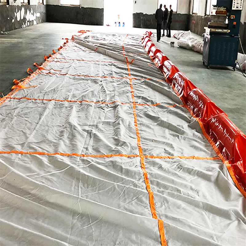 Silt Perdesi PVC Y&uuml;zer Silt Perdesi Bariyeri &Ccedil;evre Dostu Yağ Sızıntısı Bariyeri Suda Yaşam Ortamları i&ccedil;in Y&uuml;zer Silt Perdesi 5