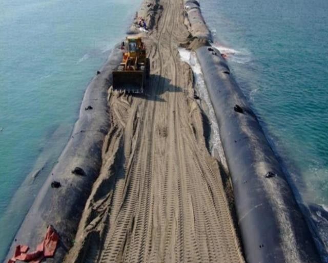 Taranan Geotekstil Geotube Susuzlaştırma Torbaları Tortu Filtre Torbaları