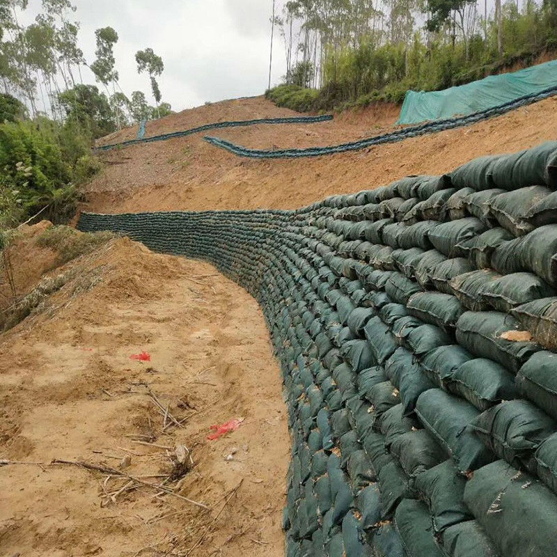 Sel için dokunulmamış kum geosagları Geotextile Geobag korozyona dayanıklı
