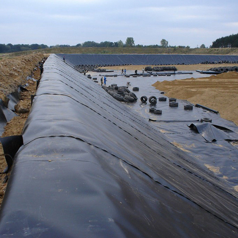 Su geçirmez HDPE Geomembrane Havuz Liner Su Tankları için Balık Karides Çiftliği 0.2 - 2.5mm