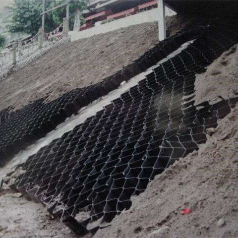 Kanal Eğilimi Güçlendirme Koruması İçin Tekstürlü / Perforasyonlu HDPE Plastik Yaprak Geocell