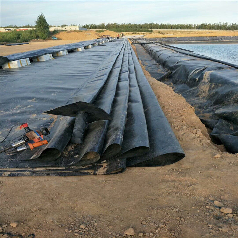 0.3mm/0.5mm/0.75mm/1mm/1.5mm/2mm Siyah Membranlı Plastik Yaprak HDPE LDPE LLDPE Karides Balığı F için Virgin Geomembran Liner