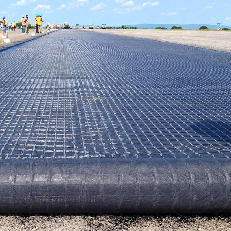 Toprak Güçlendirme/Yol İnşaatı Malzemesi için Dokunulmamış Jeotekstille Kompozit Biaxial Fiberglass Geogrid