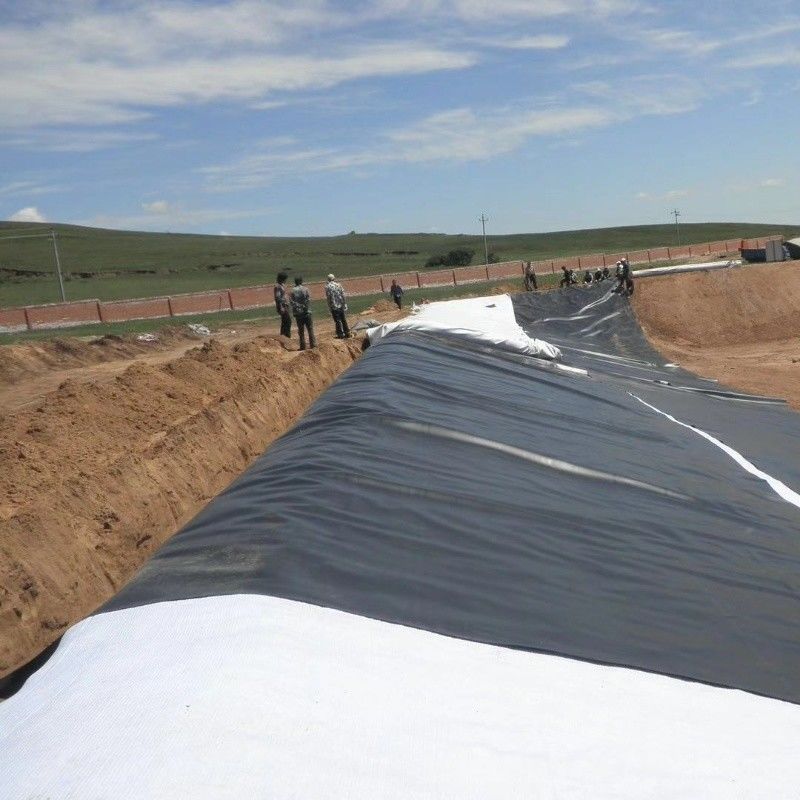 HDPE Geomembrane Su geçirmezlik Liner / Havuz Liner / Georid Yol İnşaatı Malzemesi Çöplük Biyogaz Digester