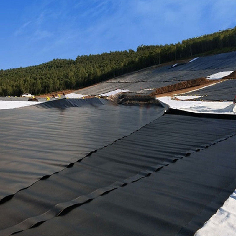 HDPE/LDPE Geomembran 1.0mm/1.5mm/2.0mm Su geçirmez / Balık havuzu kaplama / Çöplük / Yapay göl / Maden / Baraj / Havuz kaplama için