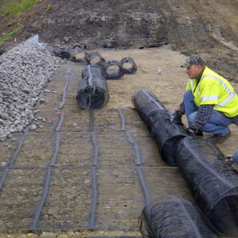 Geo Şebeke Yer Şebekesi Plastik Tek Eksenli Poliester Geogrid Tek Eksenli Çakıl Şebekesi Arabayı Bodrum için Yer