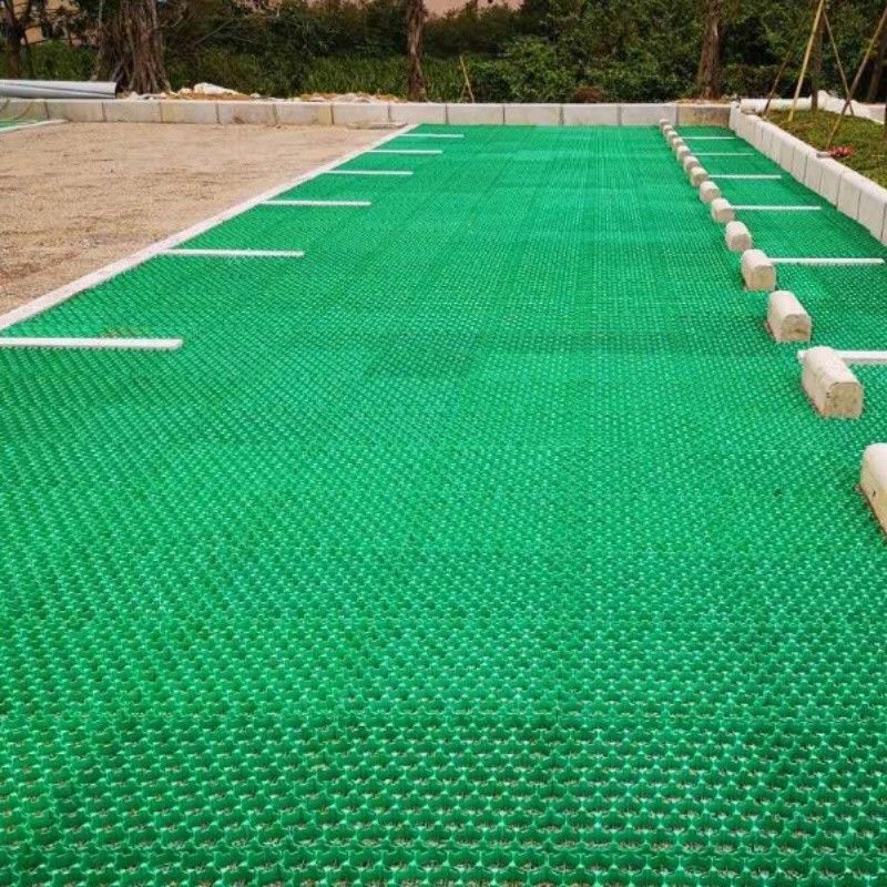 HDPE Plastik Çim Stabilizatör Ağı Park Alanı Dış Çatı Bahçe Permeable Pavers Bağlantılı