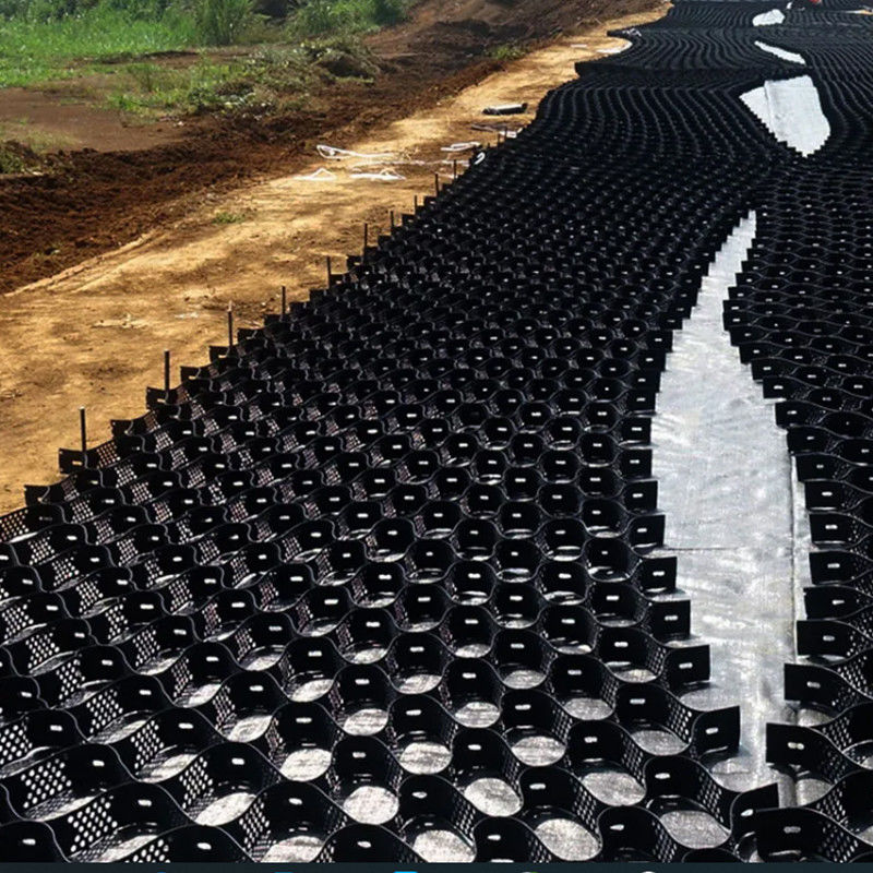 Toprak Güçlendirme Hücresel Sistem Geocell Mezar Ağı Sistemi HDPE / PP Geocell Yol Yolu için