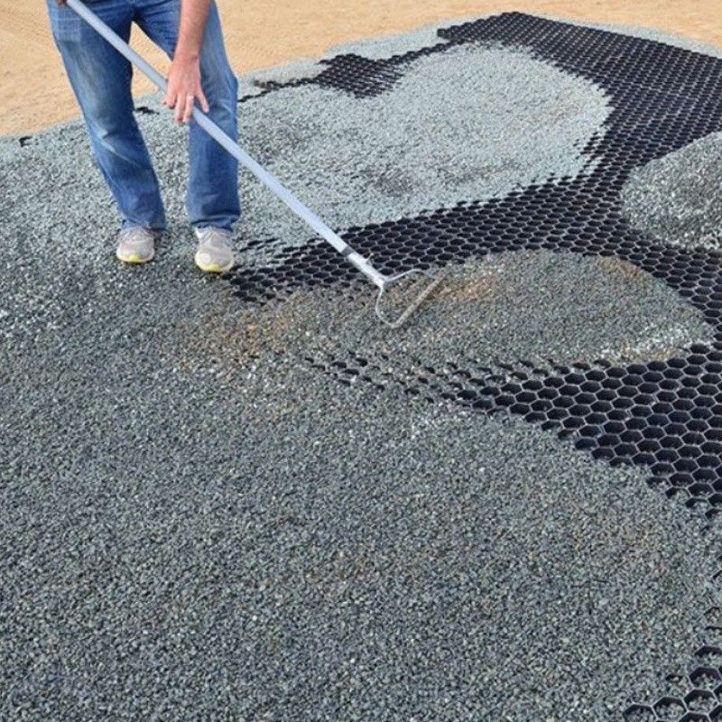 Ağır Güçlü Çakıl Şebekesi Permeabl Çim Çömlekçileri HDPE Plastik Çim Çömlekçileri Araç Yolları için