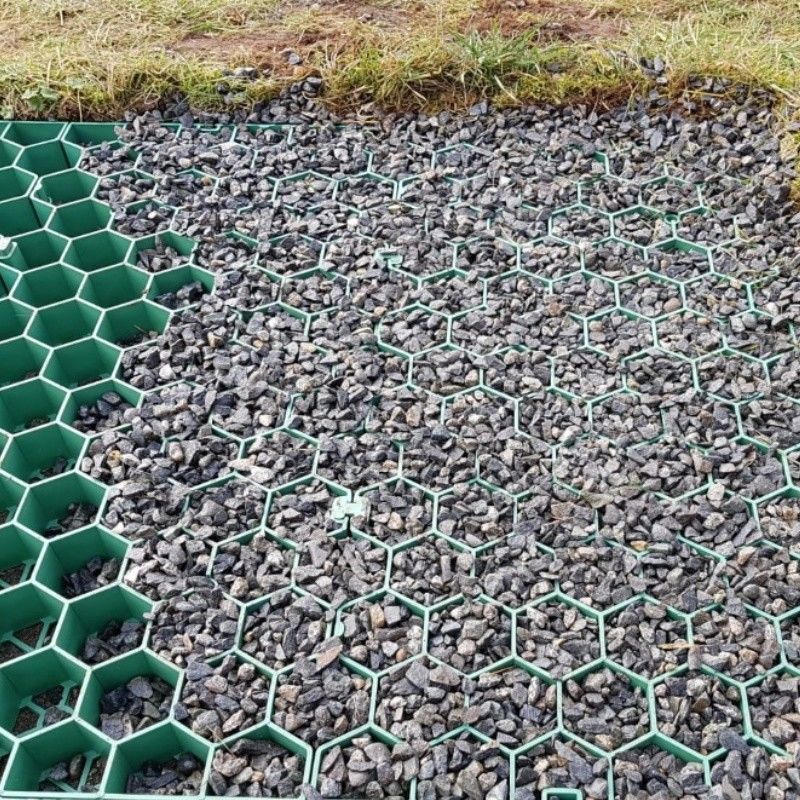 Ağır Güçlü Çakıl Şebekesi Permeabl Çim Çömlekçileri HDPE Plastik Çim Çömlekçileri Araç Yolları için