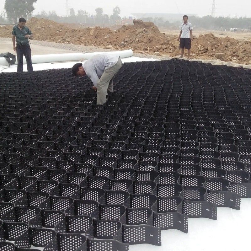 250mm 75mm 100mm 150mm Hdpe Geocell Yüksek dokulu HDPE Bal kurumuş Çakıl Ağı Plastik Geocell Doğrudan Fabrika Fiyatı