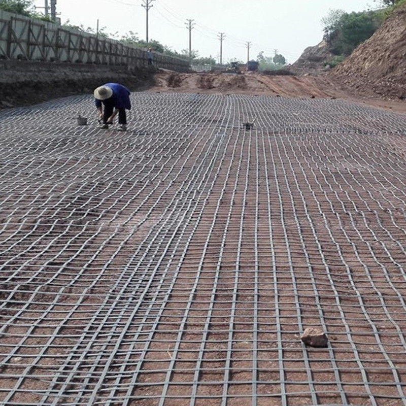 Yüksek Tensile Gücü Biaxial Kaynak Çelik Plastik Kompozit Zemin İşlemleri Toprak Istikrarı, Erozyona Karşı Özellik için Geogrid