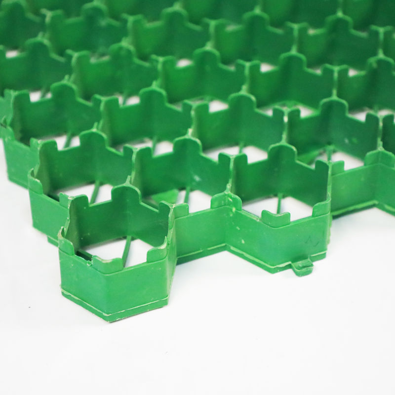 HDPE Çim ızgarası Üretici Plastik Çakıl Paver ızgarası Araç yolu ve otopark için çim ızgarası Yeşil Siyah Renk