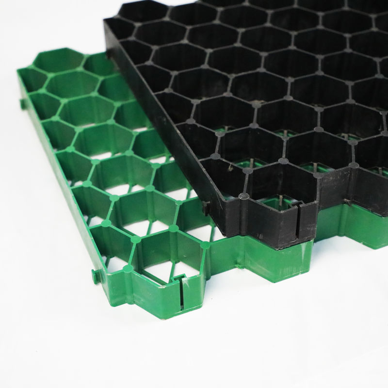 Otopark için plastik çim ızgarası yangın çıkışı HDPE döşeme yerleri manzara için ızgarası toprak geocell çakıl bahçe ızgarası