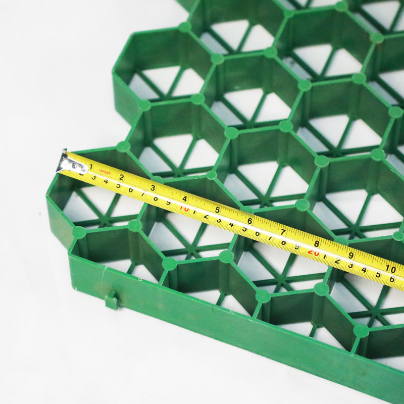 Otopark için plastik çim ızgarası yangın çıkışı HDPE döşeme yerleri manzara için ızgarası toprak geocell çakıl bahçe ızgarası
