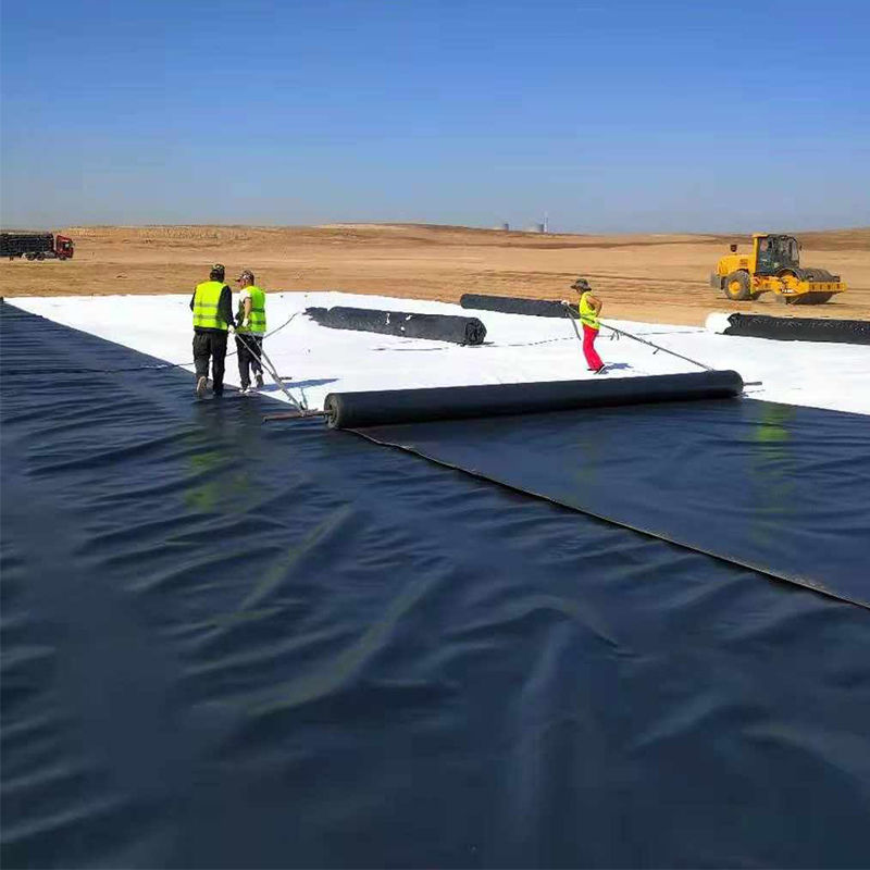 HDPE Geomembrane Çöplükler için gölet kaplamaları Akvaçülüğü Madenler Yapay göl Karides Balıkçılık Çiftliği Baraj kaplamaları