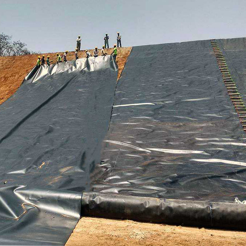 HDPE Geomembrane Çöplükler için gölet kaplamaları Akvaçülüğü Madenler Yapay göl Karides Balıkçılık Çiftliği Baraj kaplamaları