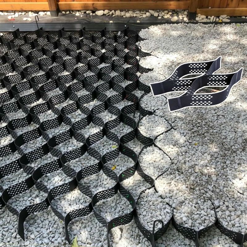 HDPE Plastik Geocell Döşeme Şebekesi Yumuşak Bodrum Güçlendirme için HDPE Geocell Yol İnşaatında Düşük Maliyetli Çakıl Stabilizer Geocell