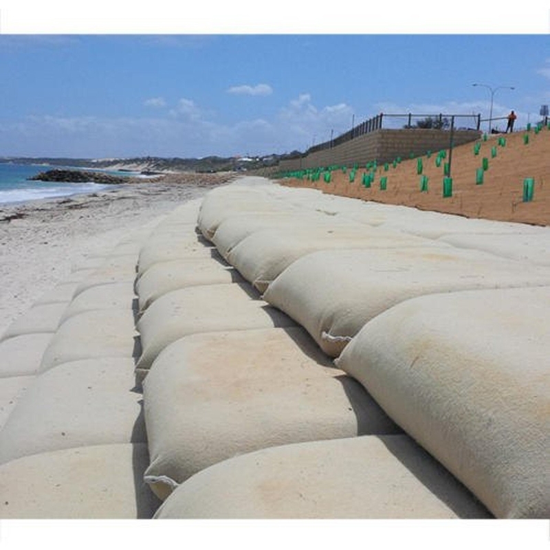 Endüstriyel 40*80cm Jeotekstil Geotorba, Otoyol Şev Koruma Jeotekstil Geotorbası, Ağaçlandırma Çim Ekimi, Sel Kontrolü Jeotekstil Geotorbası