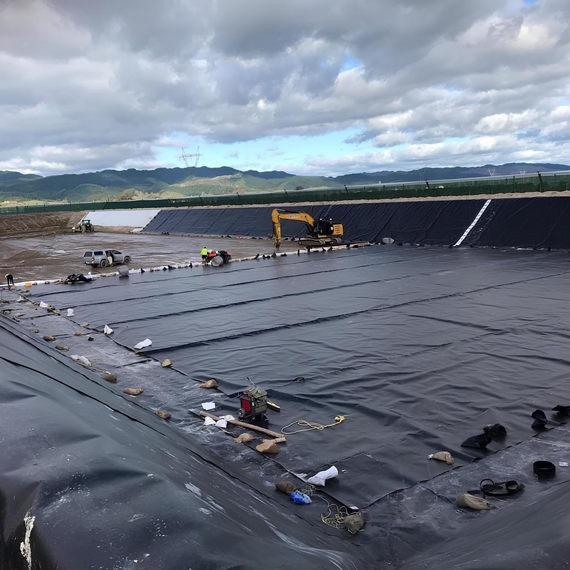Dış Mekan Polietilen Balık Çiftliği Jeomembran Havuz Astarı HDPE Bariyer Astarı Büyük Havuz Astarı Su Geçirmez Jeomembran Havuz Astarı