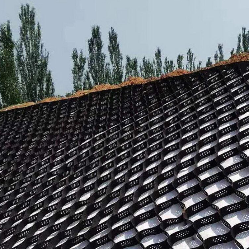 Plastik ASTM Standart Yol Izgarası Çakıl Petek HDPE Geocell İstinat Duvarı Güçlendirme Şev Koruma Otopark Geocell Erozyon Kontrolü