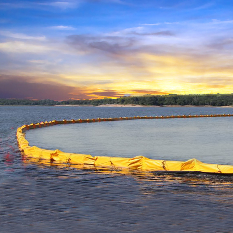 Silt Perdesi PVC Yüzer Silt Perdesi Bariyeri Çevre Dostu Yağ Sızıntısı Bariyeri Suda Yaşam Ortamları için Yüzer Silt Perdesi