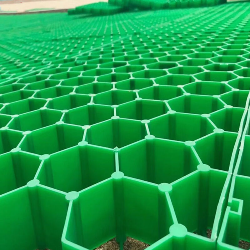 38mm 48mm 68mm Plastik Çim ızgarası kaldırmacı çakıl stabilizatör ızgarası araba yolu, otopark için